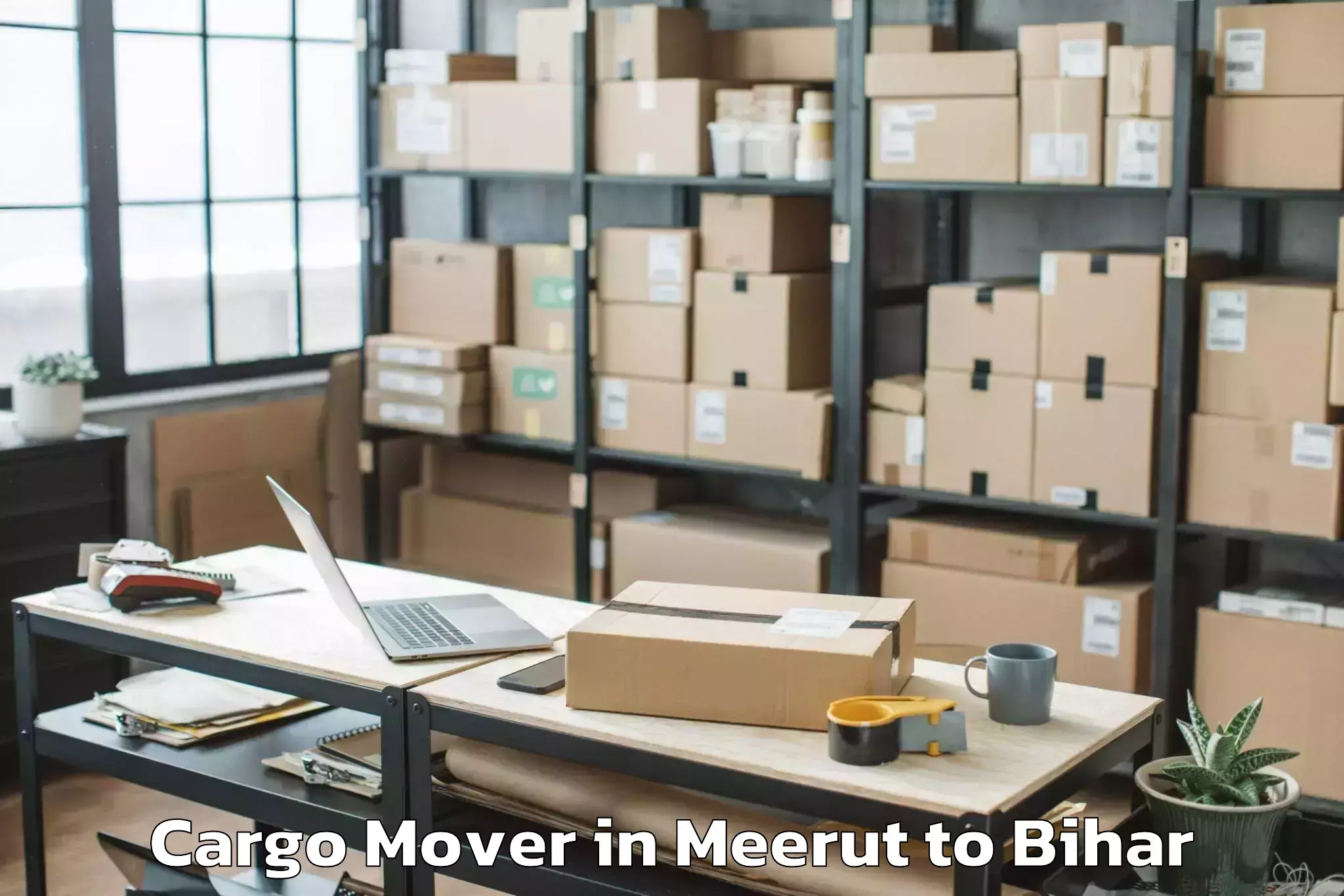 Book Meerut to Lauriya Nandangarh Cargo Mover Online